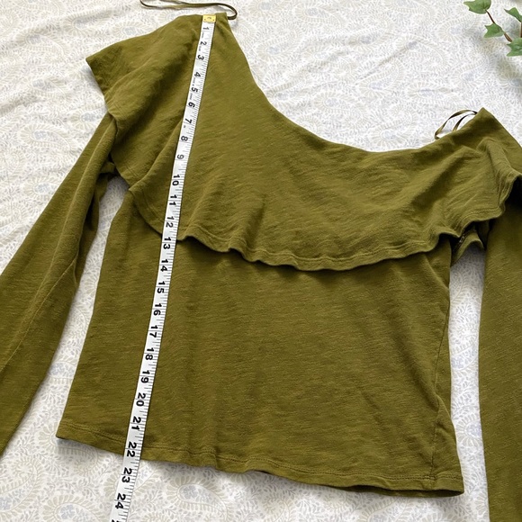 Anthro Postmark ruffle long sleeve 100% cotton top - Picture 6 of 6